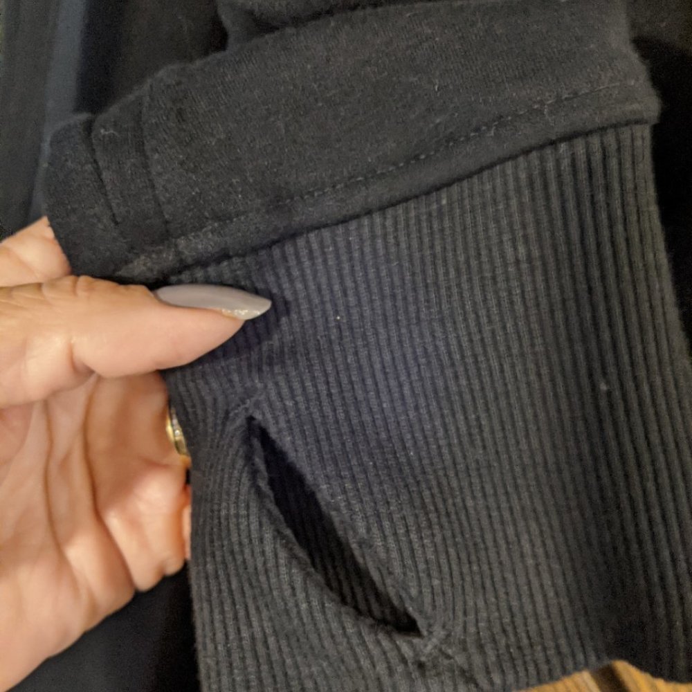 Athleta long black sweatshirt/jacket M - Picture 6 of 13